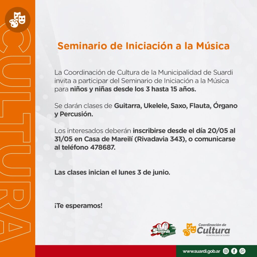 SEMINARIO DE INICIACIÓN A LA MÚSICA 🎶🎼