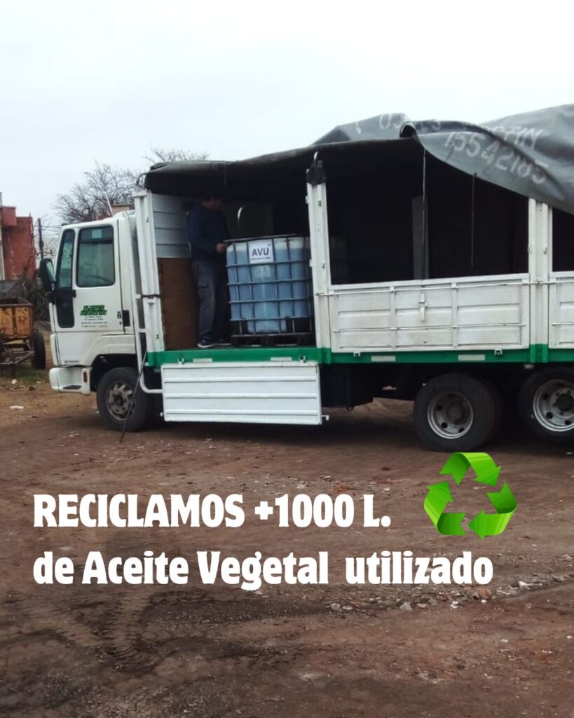 SE RECICLARON MÁS DE 1000 LITROS DE ACEITE VEGETAL UTILIZADO