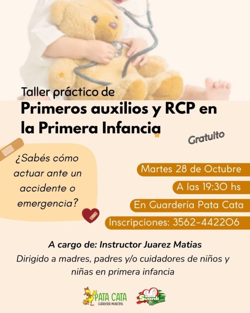 TALLER DE PRIMEROS AUXILIOS Y RCP EN LA PRIMERA INFANCIA EN LA GUARDERÍA “PATA CATA”