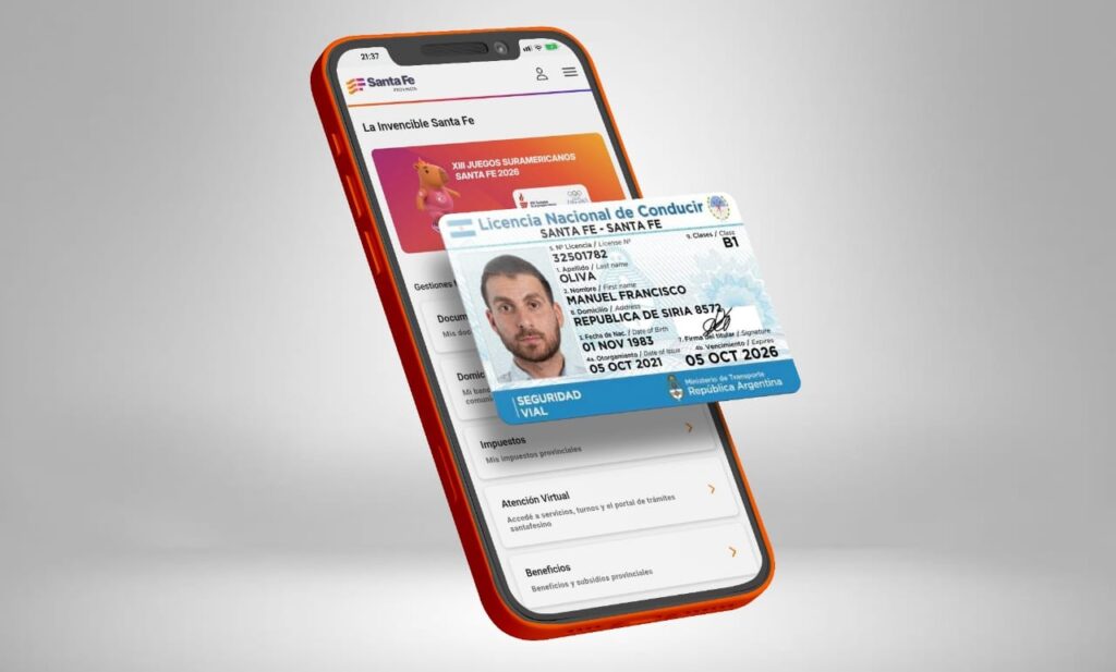 TERRITORIO 5.0: LAS LICENCIAS DE CONDUCIR DIGITALES EN LA APLICACIÓN MI SANTA FE YA TIENEN VALIDEZ EN LA PROVINCIA