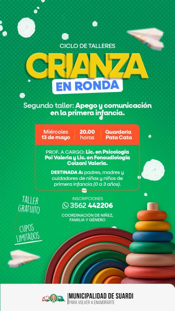 SUARDI: NUEVO TALLER GRATUITO DEL CICLO “CRIANZA EN RONDA”