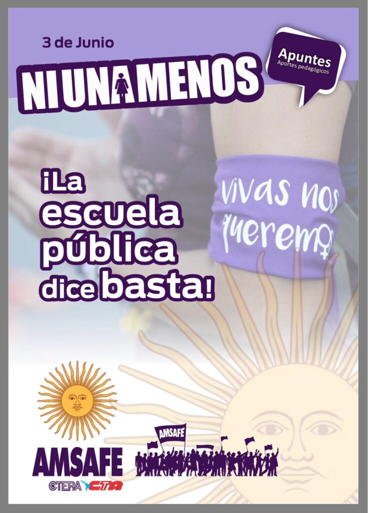 AMSAFE PRESENTA UNA NUEVA PUBLICACIÓN COLECTIVA DEL 3J: “NI UNA MENOS. LA ESCUELA PÚBLICA DICE BASTA”