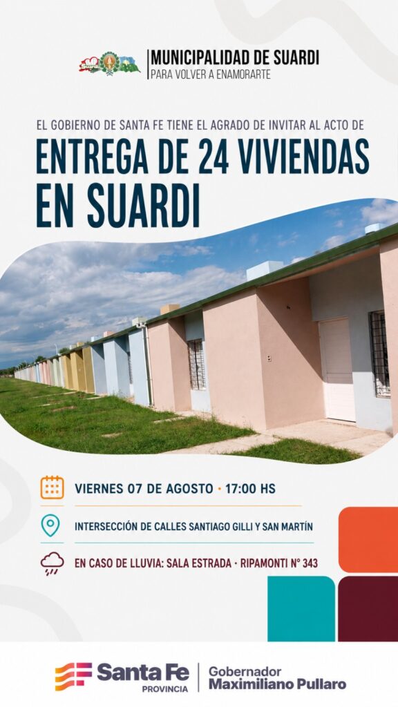 EL GOBIERNO DE SANTA FE ENTREGARÁ 24 VIVIENDAS