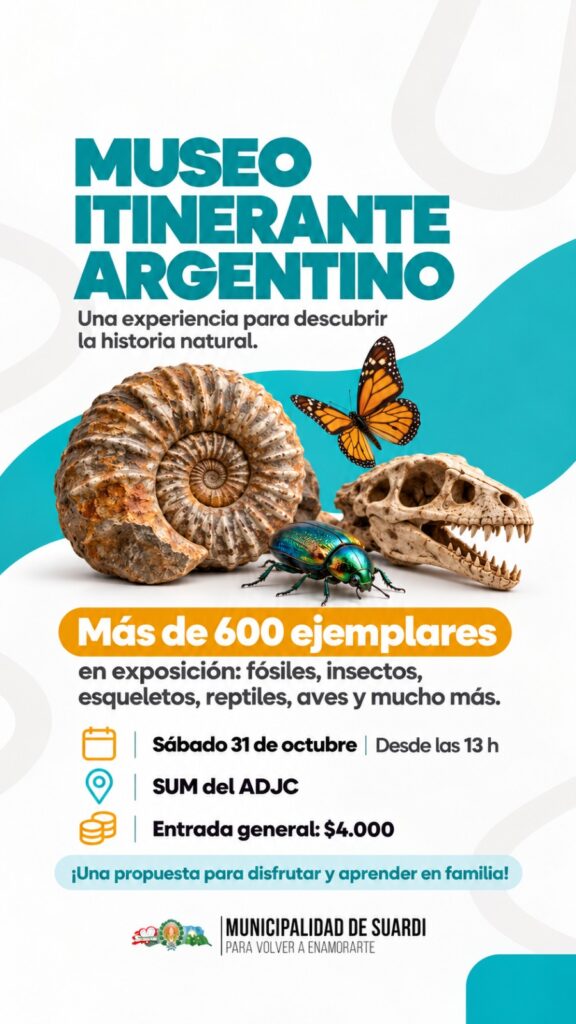 EL MUSEO ITINERANTE ARGENTINO LLEGA A SUARDI CON MÁS DE 600 EJEMPLARES